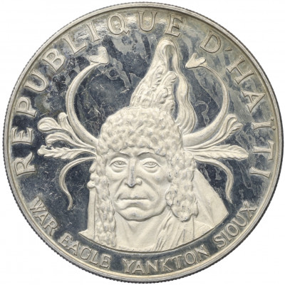 10 гурдов 1971 года Гаити «Вожди Сиу — Боевой орел»