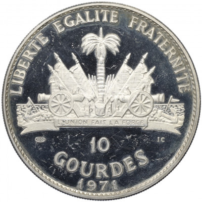 10 гурдов 1971 года Гаити «Вожди Сиу — Боевой орел»