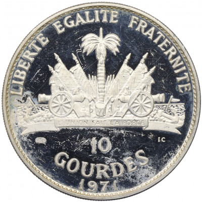 10 гурдов 1971 года Гаити «Вожди Сиу — Вождь Джозеф»