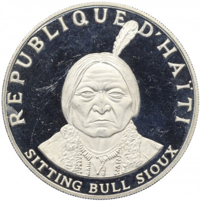 10 гурдов 1971 года Гаити «Вожди Сиу — Сидящий Бык»