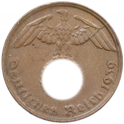 1 рейхспфенниг 1939 года G Германия