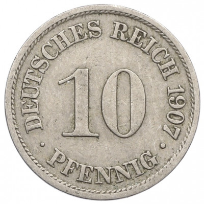 10 пфеннигов 1907 года A Германия