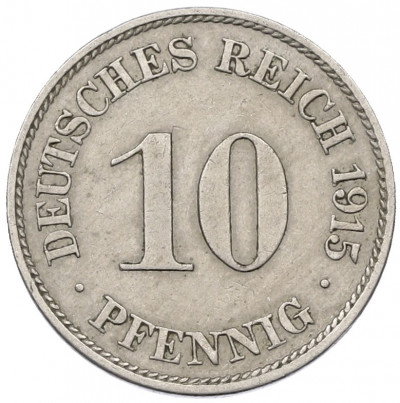 10 пфеннигов 1915 года J Германия