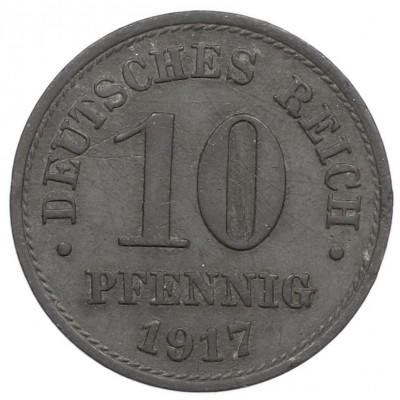 10 пфеннигов 1917 года Германия