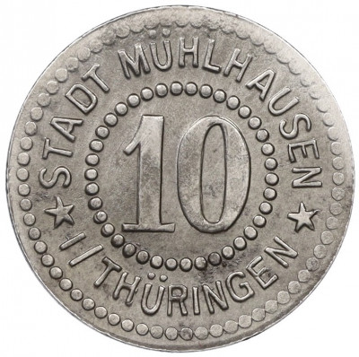 10 пфеннигов 1917 года Германия — город Мюльхаузен (Нотгельд)