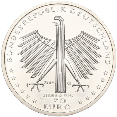 20 евро 2016 года Германия «125 лет со дня рождения Отто Дикса»