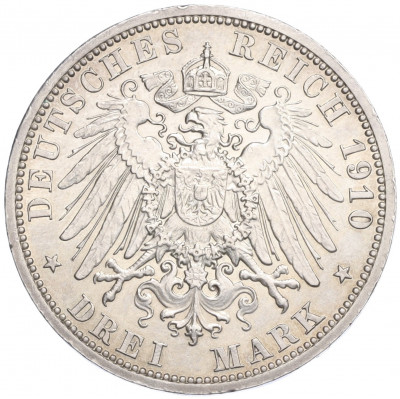 3 марки 1910 года A Германия (Саксен-Веймар-Эйзенах) «Свадьба Вильгельма и Феодоры»