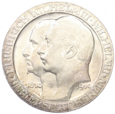 3 марки 1910 года Германия (Пруссия) «Берлинский университет»