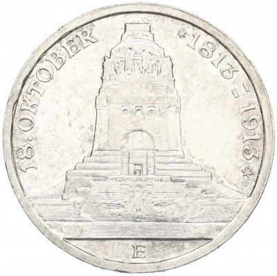 3 марки 1913 года Германия (Саксония) «100 лет Битве народов»