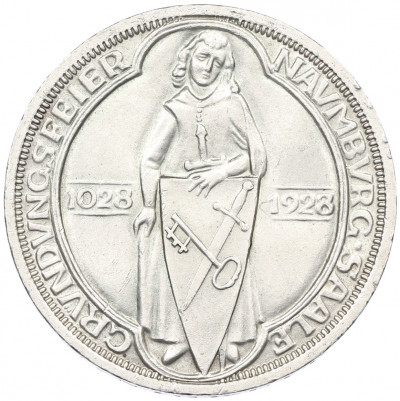 3 рейхсмарки 1928 года Германия «900 лет Наумбургу»