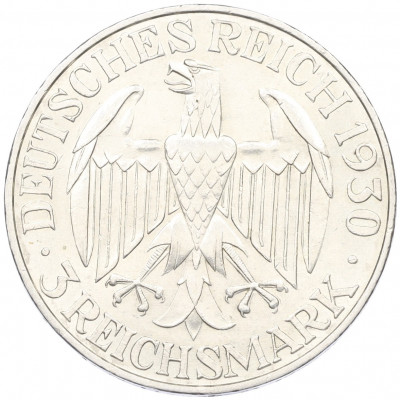 3 рейхсмарки 1930 года А Германия «Полёт дирижабля Граф Цеппелин»