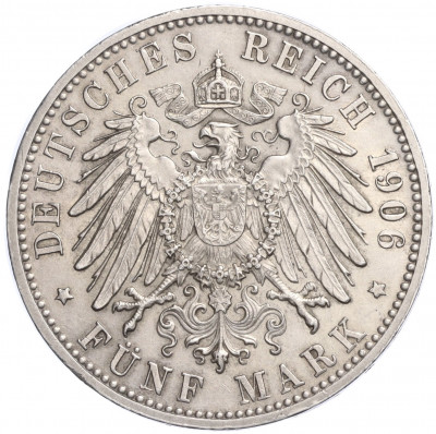5 марок 1906 года Германия (Баден) «50 лет свадьбе Фридриха I и Луизы Прусской»