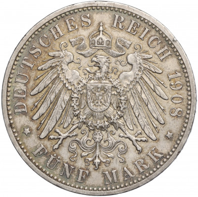 5 марок 1908 года Германия (Баден)