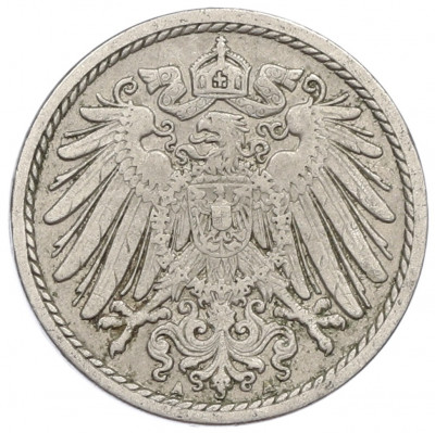 5 пфеннигов 1908 года A Германия