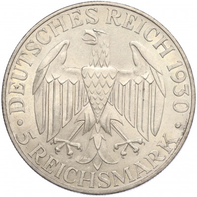 5 рейхсмарок 1930 года А Германия «Полет дирижабля Граф Цеппелин»