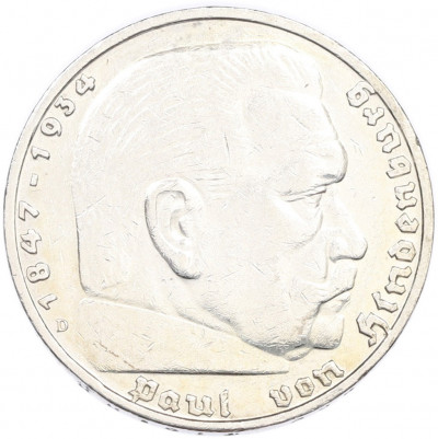 5 рейхсмарок 1936 года D Германия