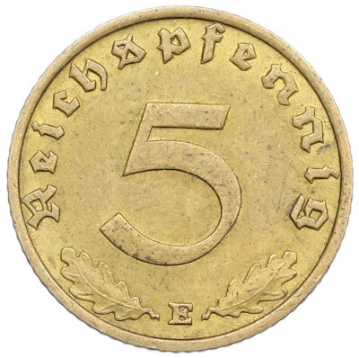 5 рейхспфеннигов 1938 года E Германия
