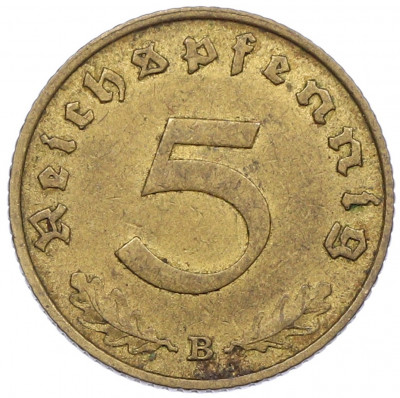 5 рейхспфеннигов 1939 года B Германия