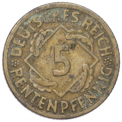 5 рентенпфеннигов 1924 года D Германия