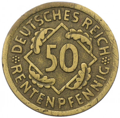 50 рентенпфеннигов 1924 года А Германия