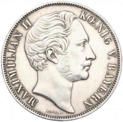 2 гульдена 1855 года Бавария «В память о восстановлении колонны Святой Марии»