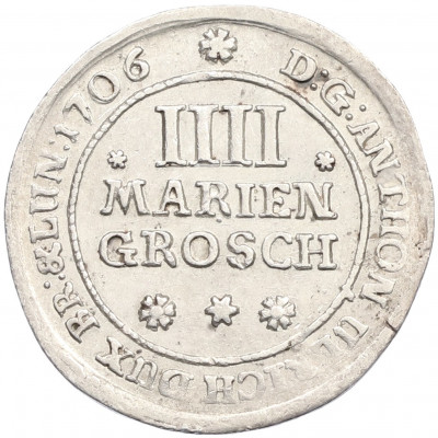 4 мариенгроша 1706 года Брауншвейг-Вольфенбюттель