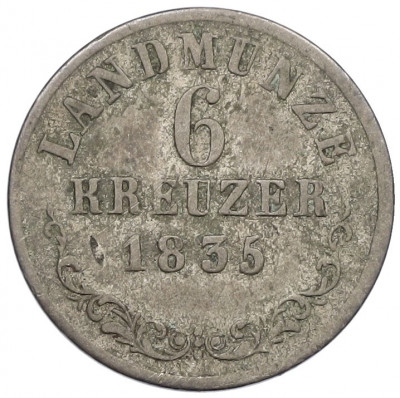 6 крейцеров 1835 года Саксен-Мейнинген