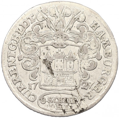 8 шиллингов 1727 года Гамбург