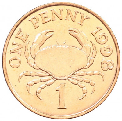 1 пенни 1998 года Гернси