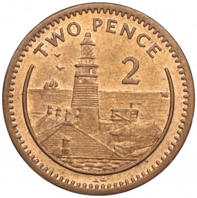 2 пенса 1999 года Гибралтар