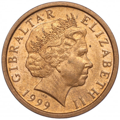 2 пенса 1999 года Гибралтар