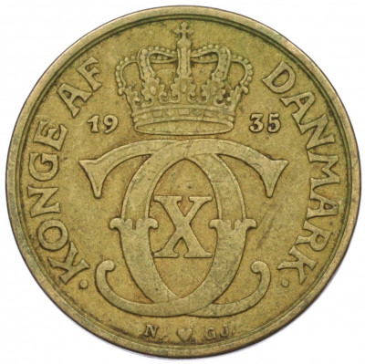 1 крона 1935 года Дания