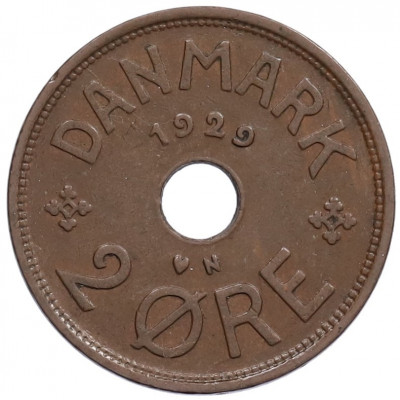 2 эре 1929 года Дания