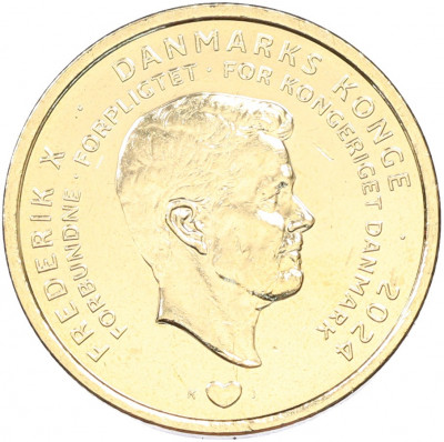 20 крон 2024 года Дания «Отречение королевы Маргрете II от престола»
