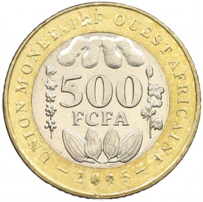 500 франков 2005 года Западно-Африканский валютный союз (Медальное соотношение сторон)