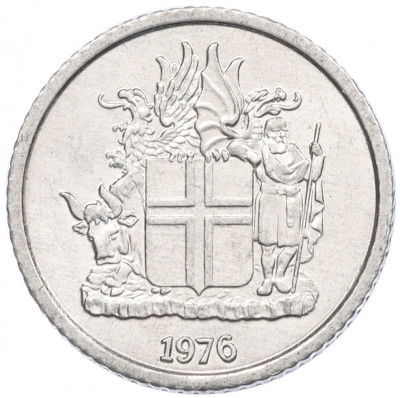 1 крона 1976 года Исландия