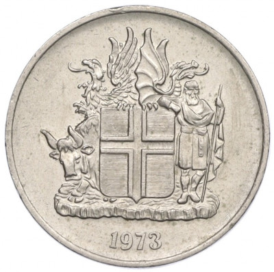 5 крон 1973 года Исландия