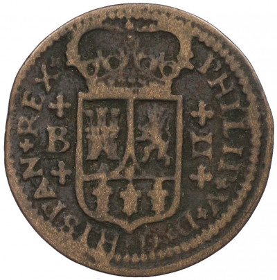 2 мараведи 1720 года Испания (Филипп V)