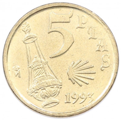 5 песет 1993 года Испания «Год Святого Иакова»