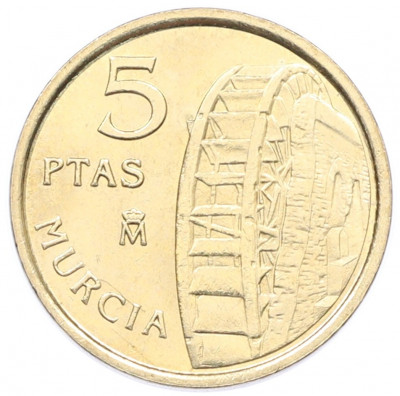 5 песет 1999 года Испания «Мурсия»