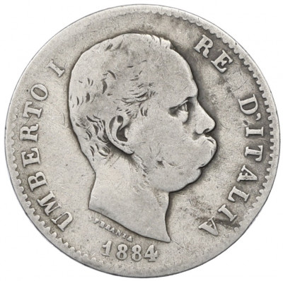 1 лира 1884 года R Италия