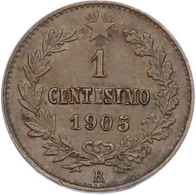 1 чентезимо 1905 года Италия