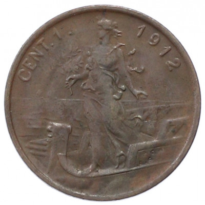 1 чентезимо 1912 года Италия