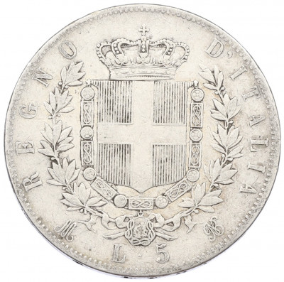 5 лир 1873 года M Италия