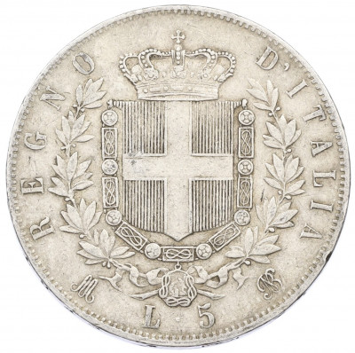 5 лир 1874 года M Италия