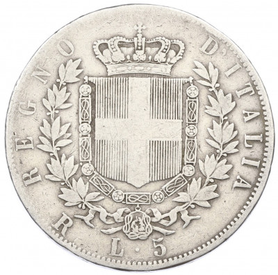 5 лир 1876 года R Италия
