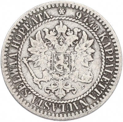 1 марка 1865 года Русская Финляндия