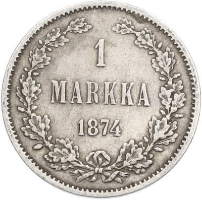 1 марка 1874 года Русская Финляндия