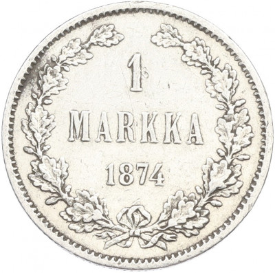 1 марка 1874 года Русская Финляндия