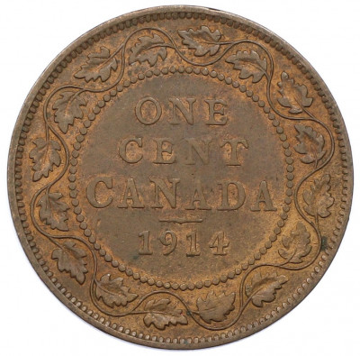1 цент 1914 года Канада